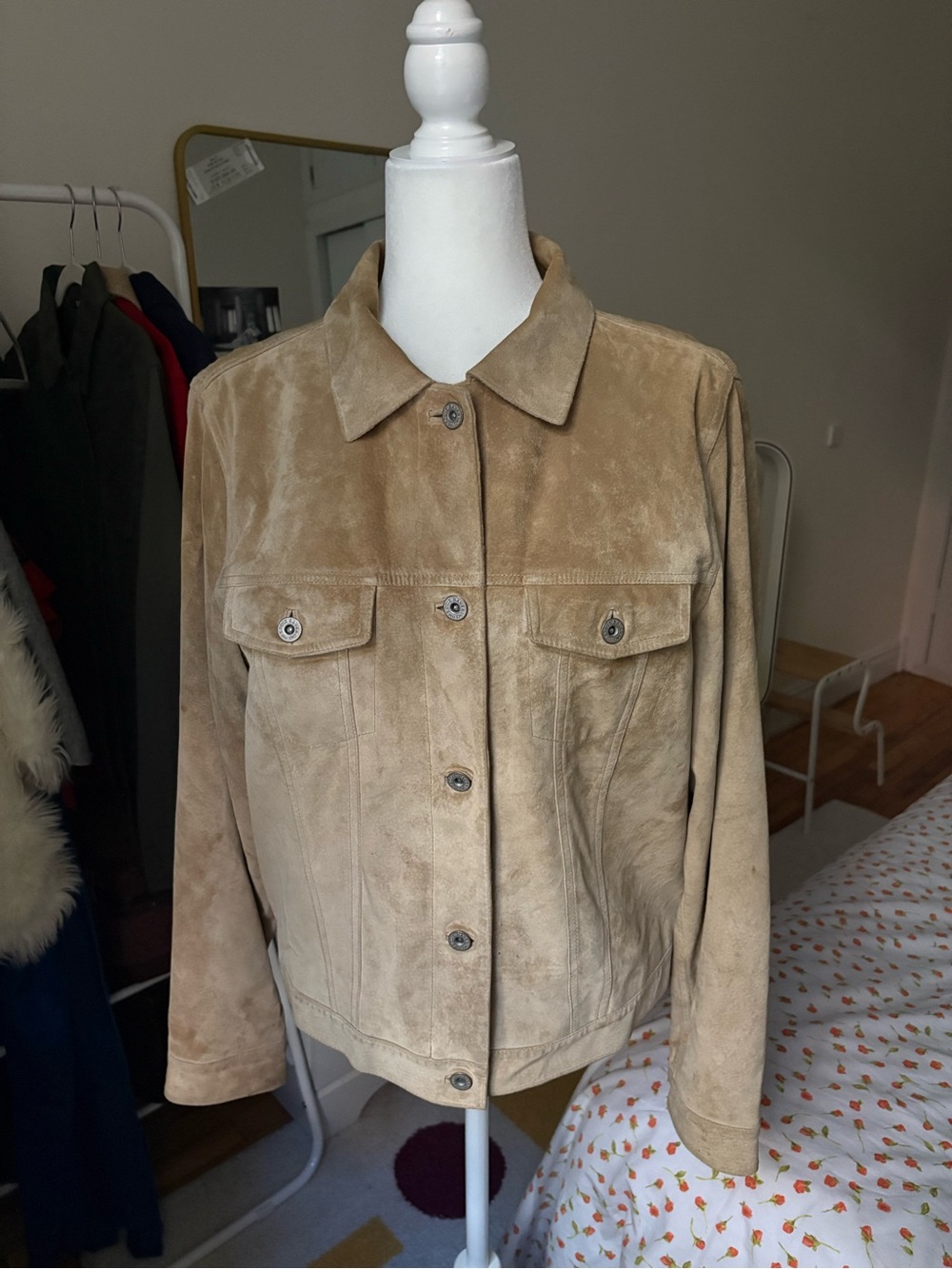 VINTAGE EDDIE BAUER SUEDE Button-Front Jacket